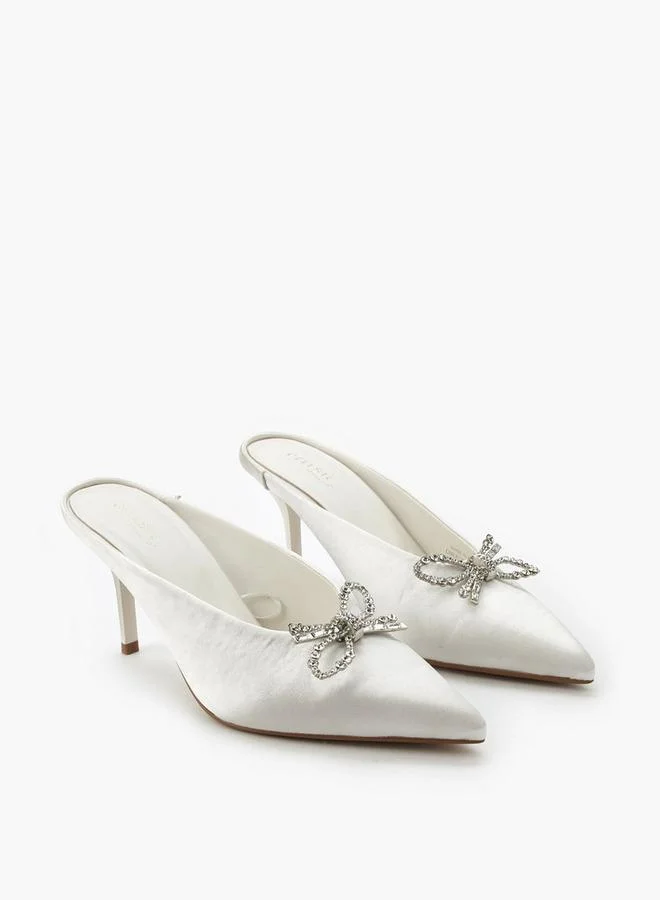 Celeste Women Embellished Pointed Stiletto Heel Mules Ramadan Collections